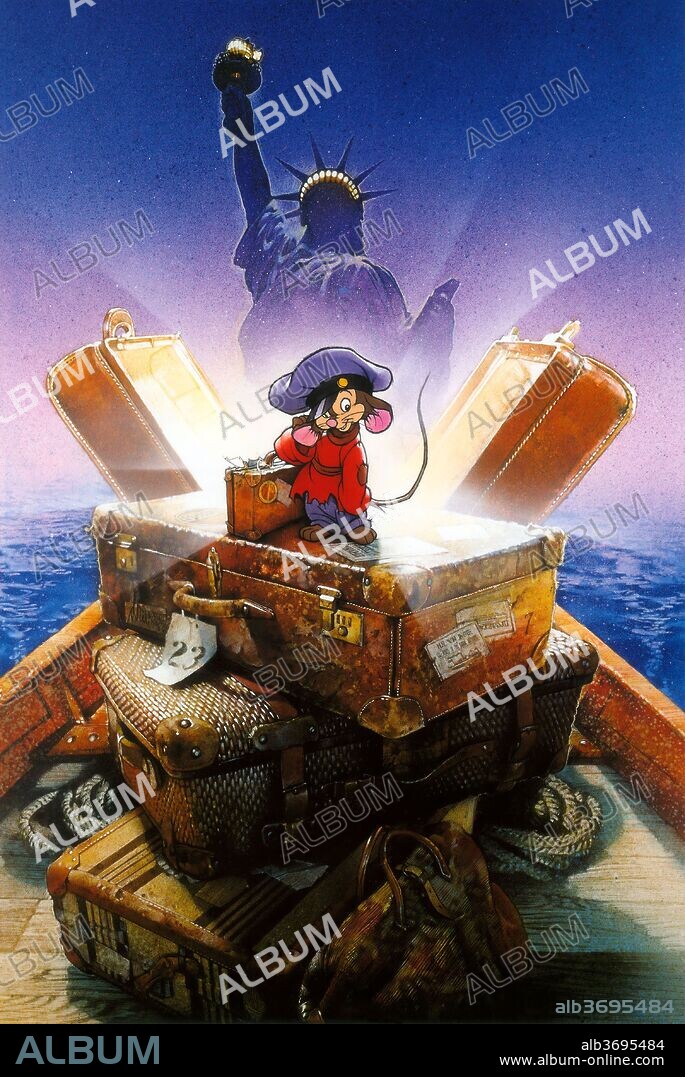 Poster de FIEVEL Y EL NUEVO MUNDO, 1986 (AN AMERICAN TAIL), dirigida por DON BLUTH. Copyright UNIVERSAL PICTURES.