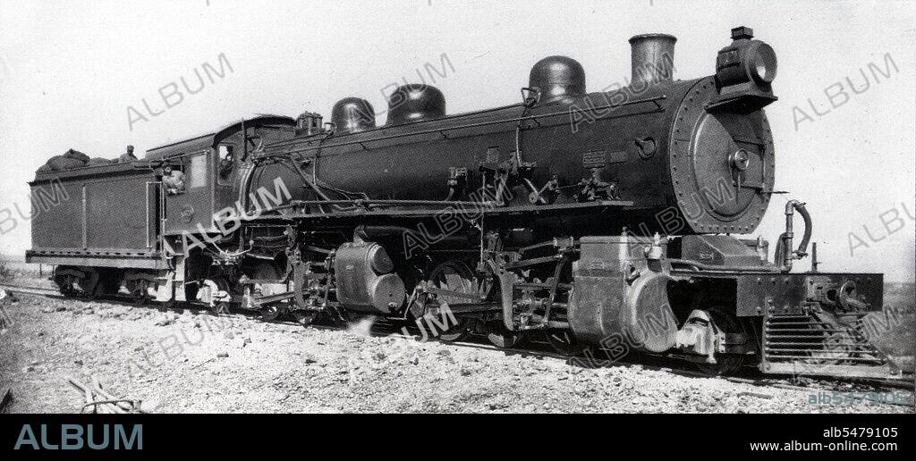 Historical Railroad Photo / Historical Locomotive:  South African Railways Class MF no. 1620; still as a compound engine; before it was converted to simplex in 1923 ca.   1920 .