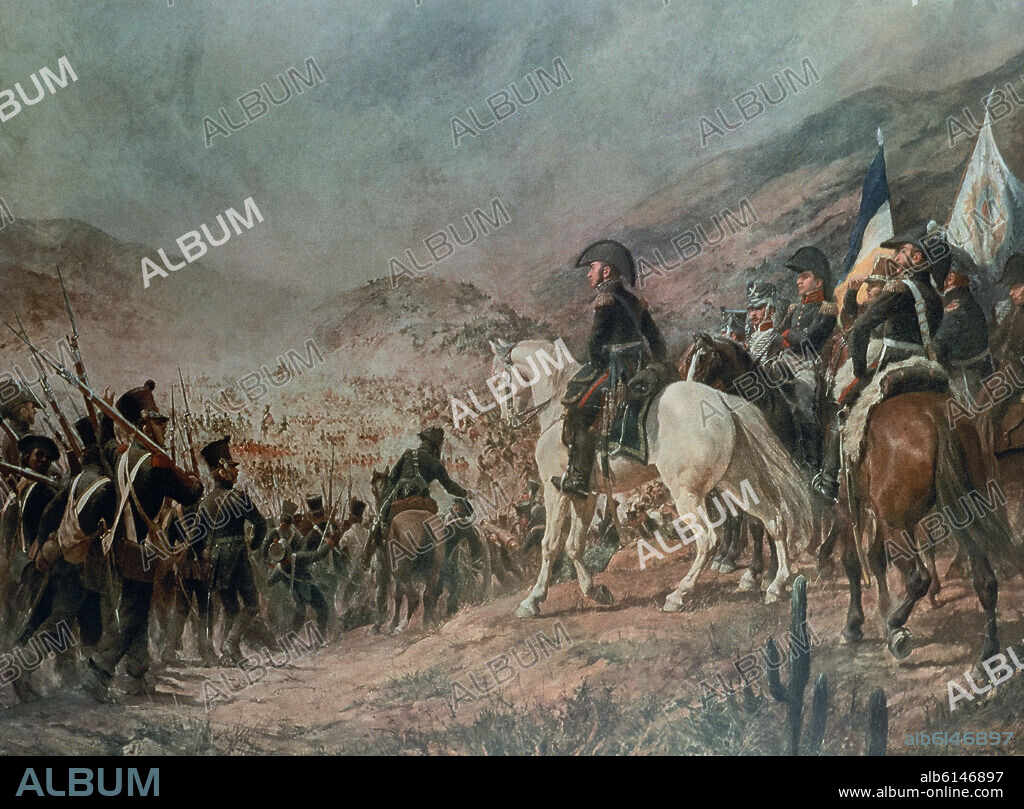 PEDRO SUBERCASEAUX (1880-1956). BATALLA DE CHACABUCO EL 12 DE FEBRERO DE 1817 - OLEO - SIGLO XX.