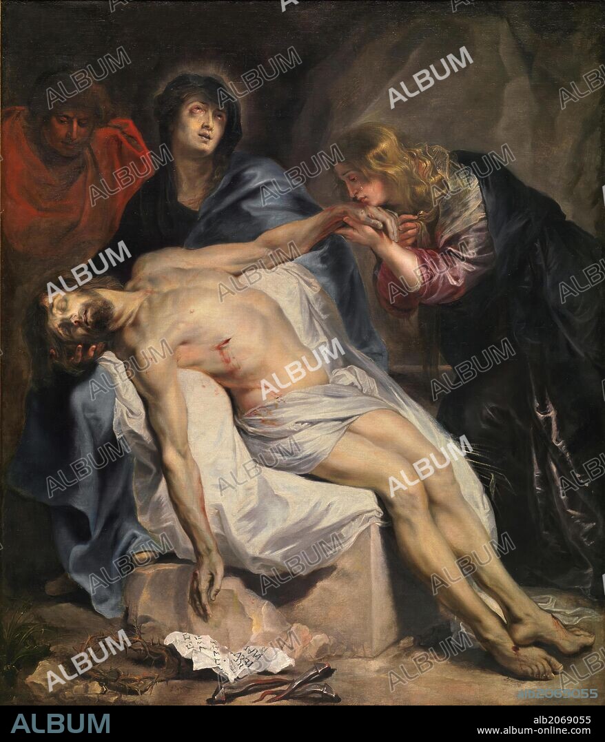 ANTON VAN DYCK. Antonio van Dyck / 'La Lamentación', 1618-1620, Escuela Flamenca, Óleo sobre Lienzo, 203 cm x 170 cm, P01642.