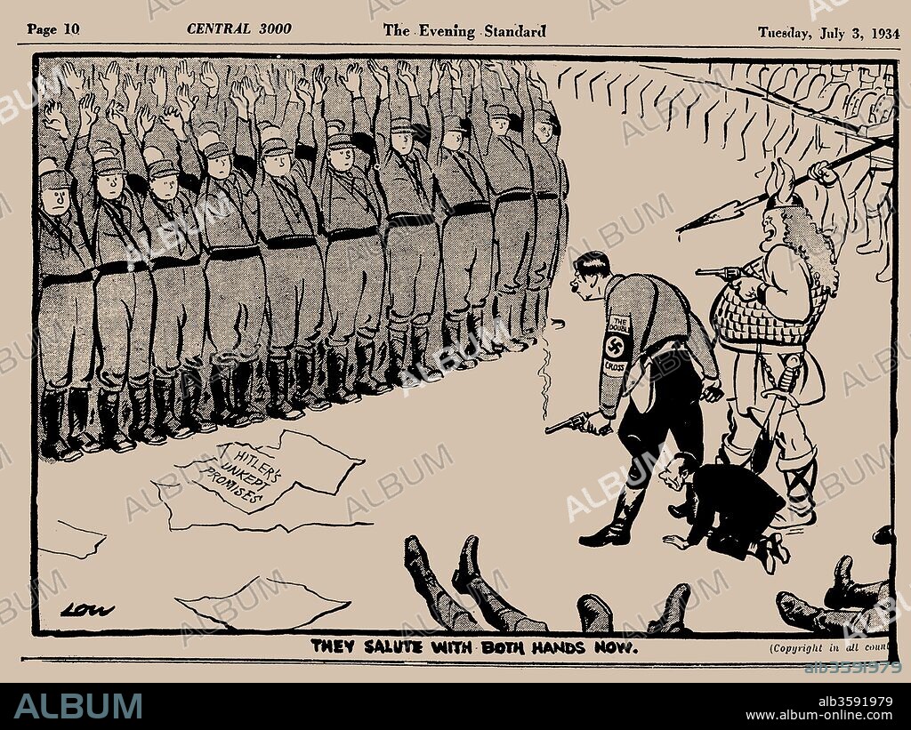 SIR DAVID LOW. They salute with both hands now.