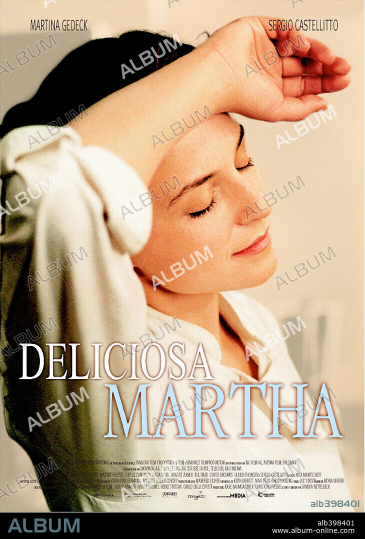 Poster de DELICIOSA MARTHA, 2001 (BELLA MARTHA), dirigida por SANDRA NETTELBECK. Copyright BAVARIA FILMS.