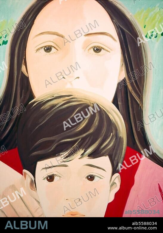 ALEX KATZ. Katz, Alex born 1927. "Ada and Vincent", 1967. Oil on canvas, 241.3 × 184.2 cm. Owned by the artist.