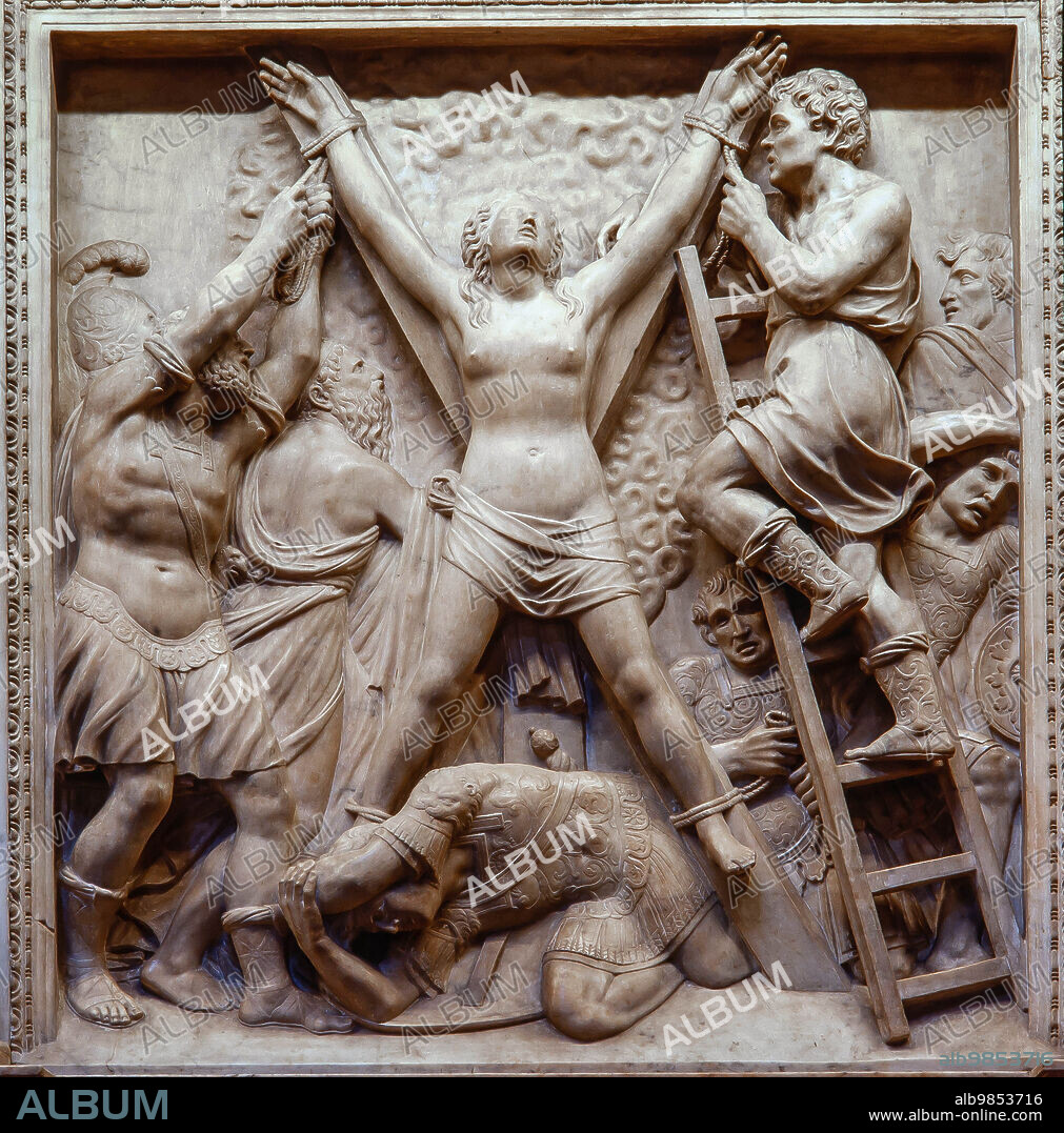 BARTOLOMÉ ORDÓÑEZ. Bartolomé Ordóñez / Relieve del trascoro de la Catedral de Barcelona, martirio de Santa Eulalia, 1519.