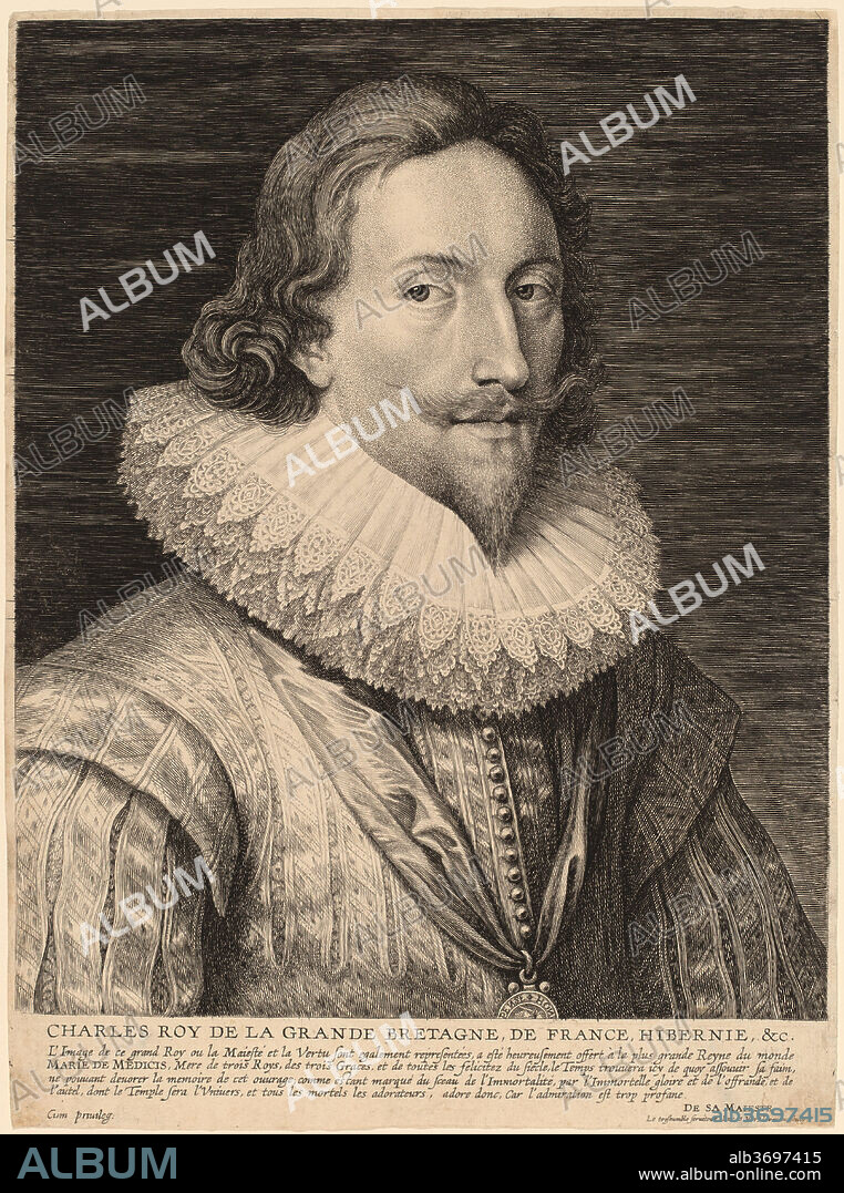 LUCAS EMIL VORSTERMAN AFTER SIR ANTHONY VAN DYCK. Charles I, King of England. Medium: engraving.