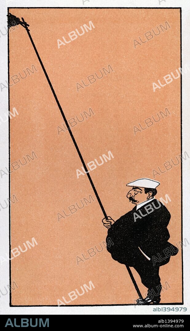 ROMÁN BONET SINTES "BON". Caricatura de Fernando Cabrera Cantó (Alcoy, 1866-1937). Pintor. Año 1911.
