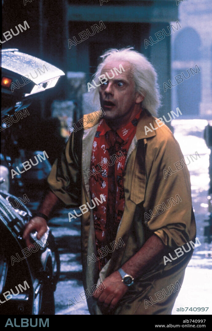 CHRISTOPHER LLOYD in BACK TO THE FUTURE PART II, 1989, directed by ROBERT ZEMECKIS. Copyright AMBLIN/UNIVERSAL.