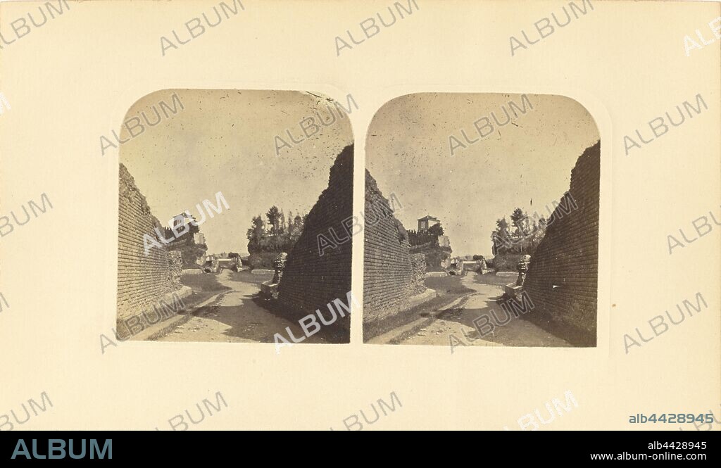 Remains of a Roman Amphitheatre at Treves, Unknown maker, Trier, Germany, about 1859–1864, Albumen silver print, 7.4 × 14.1 cm (2 15/16 × 5 9/16 in.).