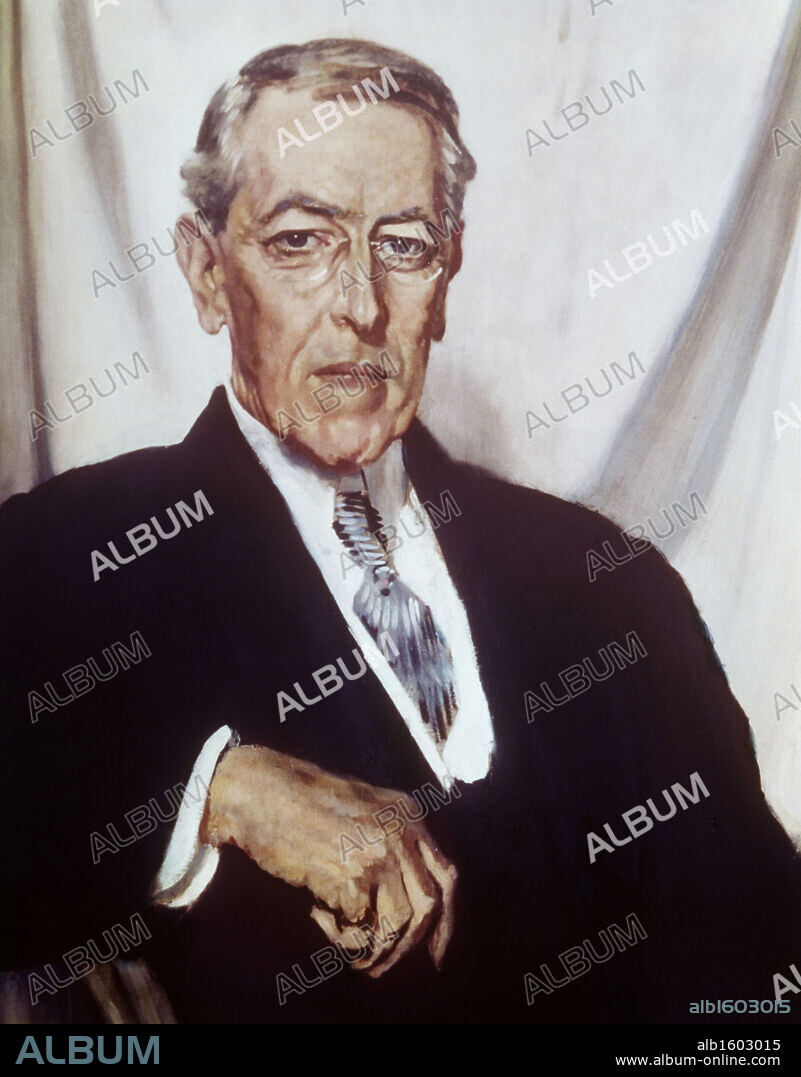 Woodrow Wilson, 28th President of the United States   William Newenham Orpen (1878-1931British).