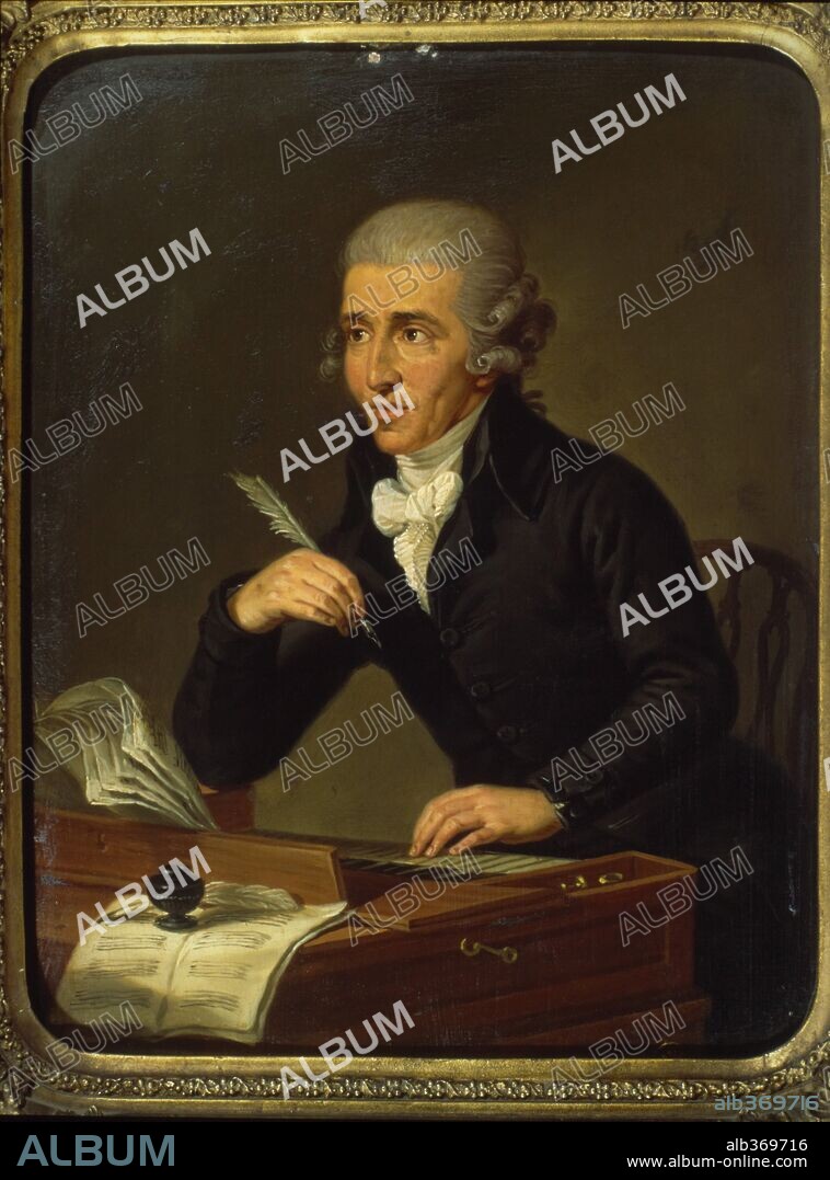 Joseph Franz Haydn. Oil on wood (1770).