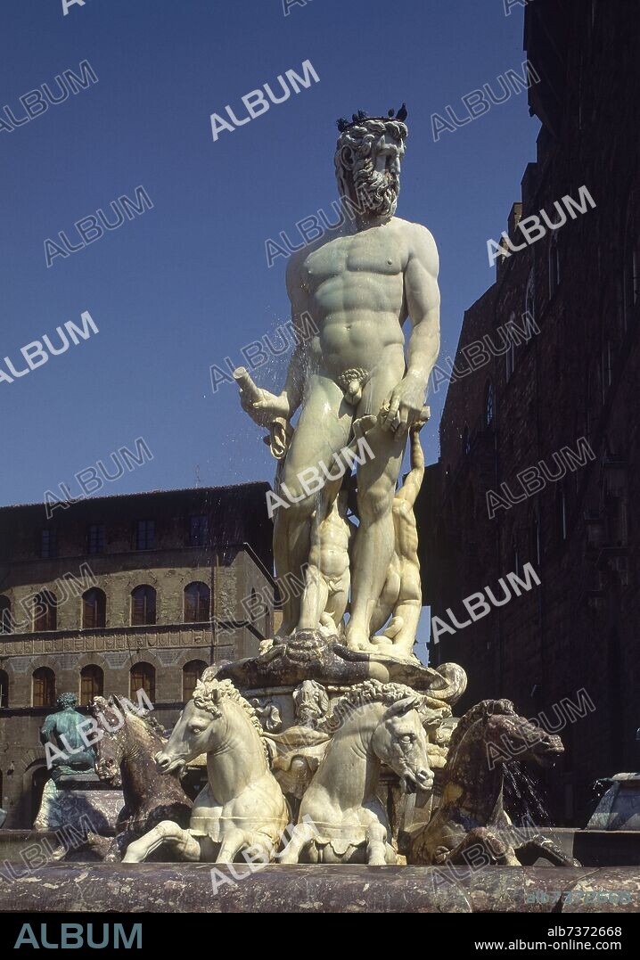 BARTOLOMEO AMMANNATI (1511-1592). PLAZA DE LA SENORIA-FUENTE DE NEPTUNO.