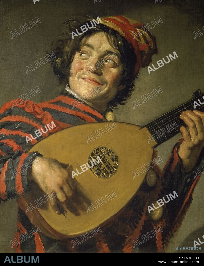 Jester with a Lute by Frans Hals, Circa 1620-1625, (Circa 1581-1666), France, Paris, Musee du Louvre.