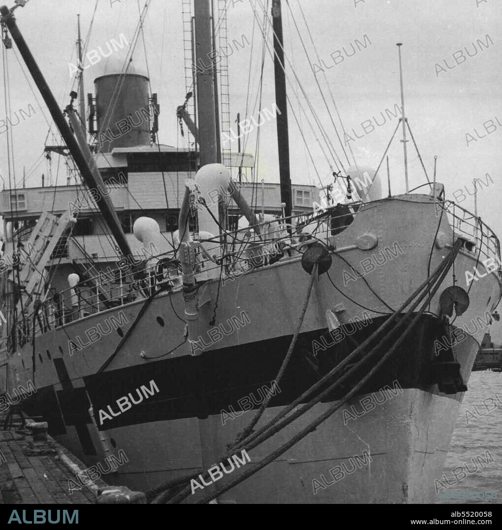 The Hospital Ship Centaur photographed before she left Melbourne on her fatal voyage. January 1, 1943.