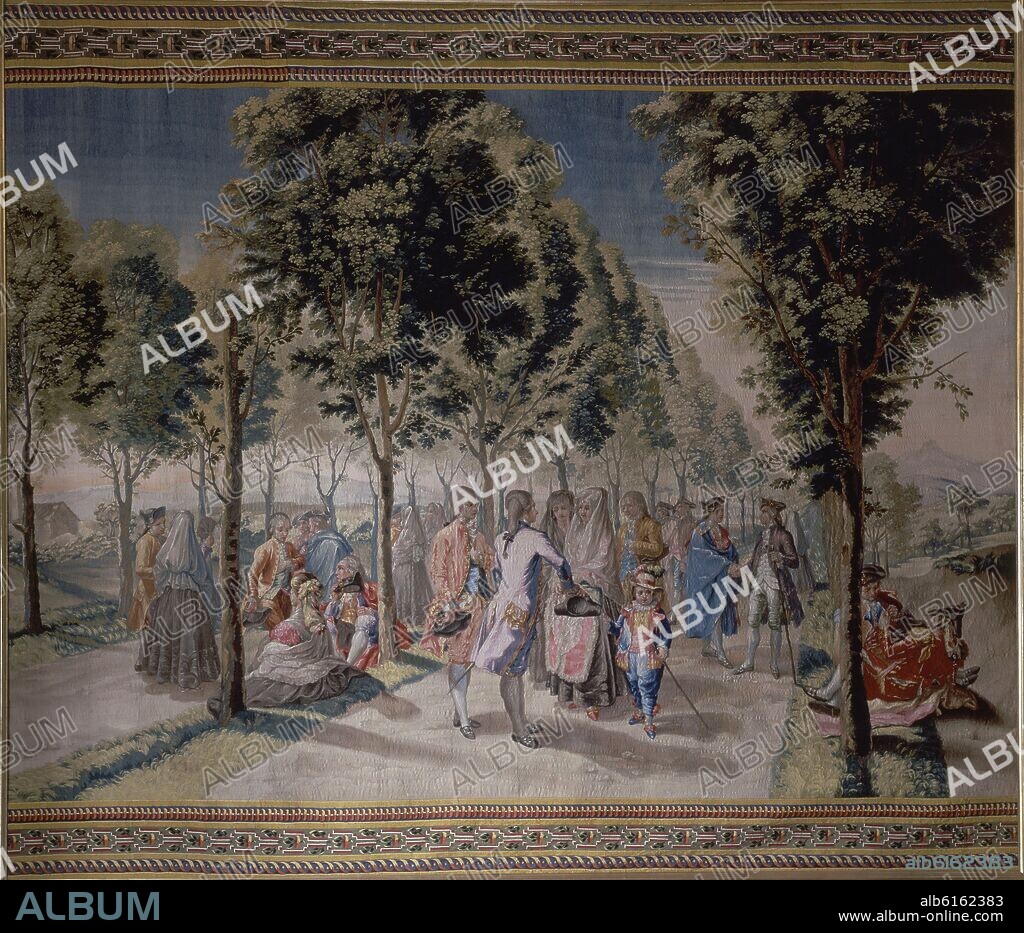 RAMON BAYEU (1746-1793). PALACIO BORBONES-TAPIZ-PASEO DEL PRADO.
