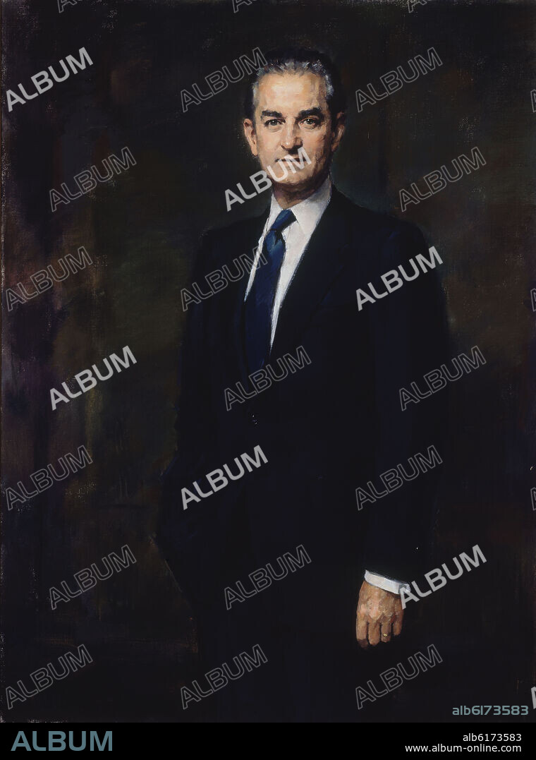 RICARDO MACARRON (1926-2004). GALERIA RETRATOS-LANDELINO LAVILLA ALSINA-O/L 125X97 CM-.