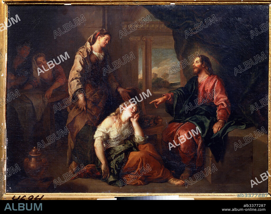 CHARLES DE LA FOSSE. Christ in the House of Martha and Maria.