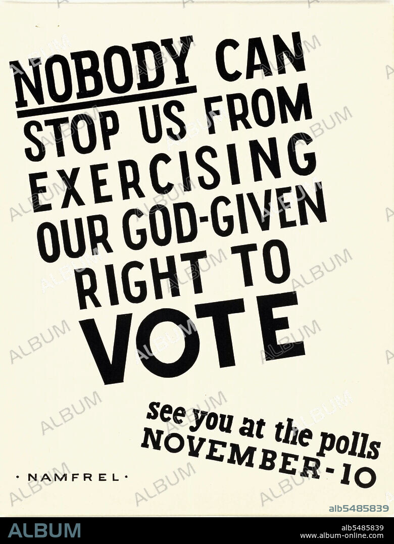 7/30/1953 - U.S. Propaganda Posters in 1950s Asia - Qualified Electors in this House Will All Vote on Election Day .