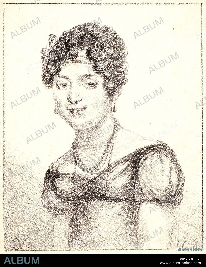 Vivant Denon (aka Dominique Vivant Denon) (French, 1747 - 1825). Portrait of a Young Woman, 1817. Lithograph on wove paper. Image: 146 mm x 117 mm (5.75 in. x 4.61 in.).