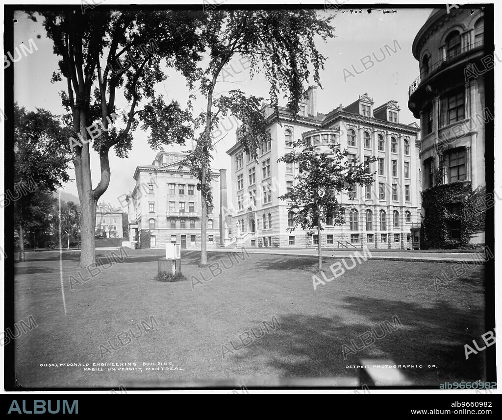WILLIAM H. JACKSON. McDonald Engineering Building, McGill University, Montreal, between 1890 and 1901.