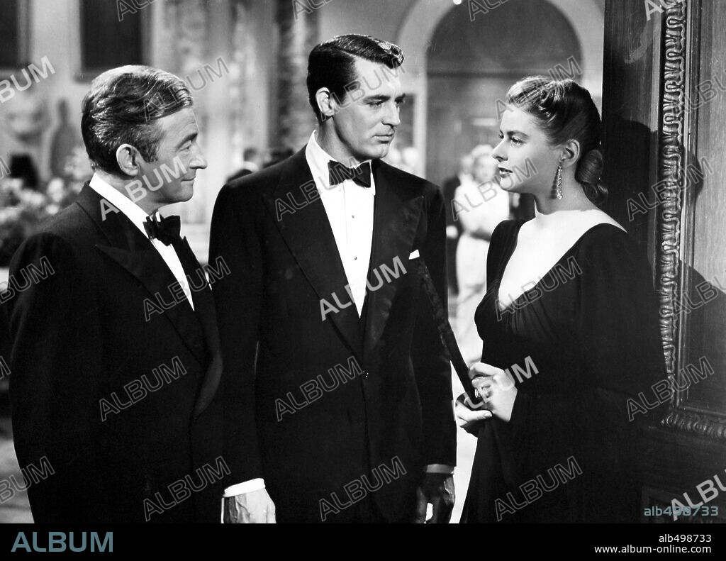 CARY GRANT, CLAUDE RAINS y INGRID BERGMAN en ENCADENADOS, 1946 (NOTORIOUS), dirigida por ALFRED HITCHCOCK. Copyright RKO RADIO PICTURES.