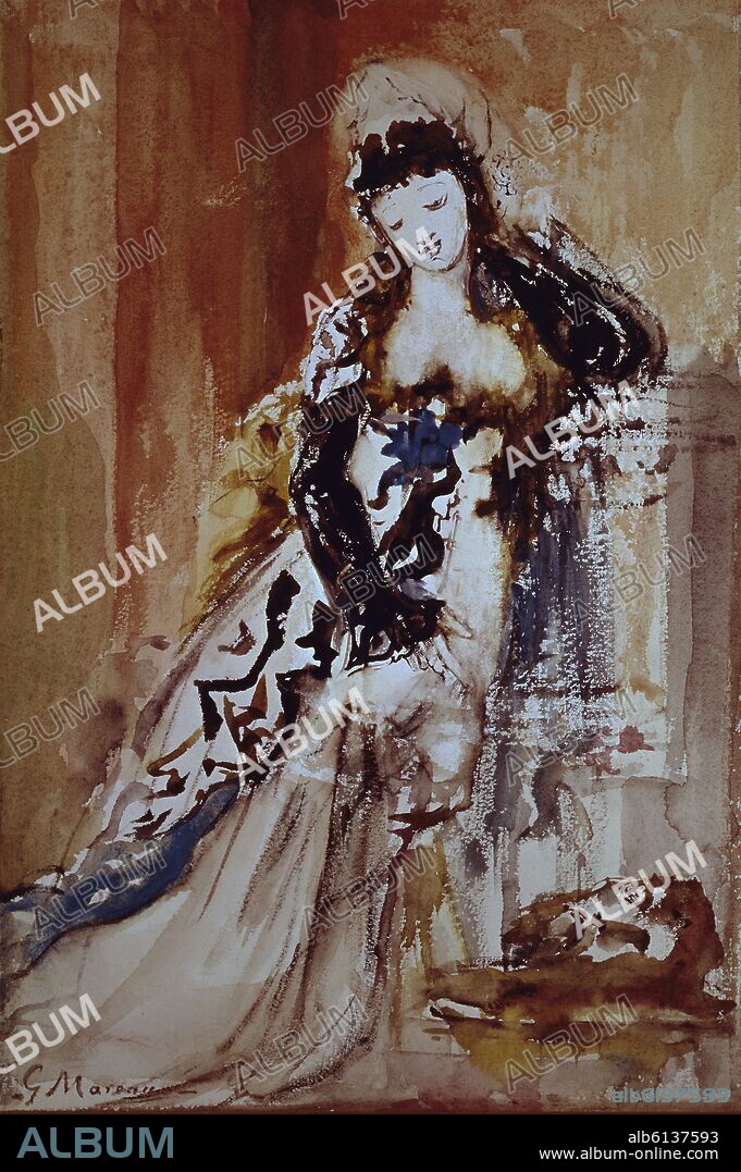 GUSTAVE MOREAU (1826-1898). SALOME CON LA CABEZA DEL BAUTISTA - SIGLO XIX.