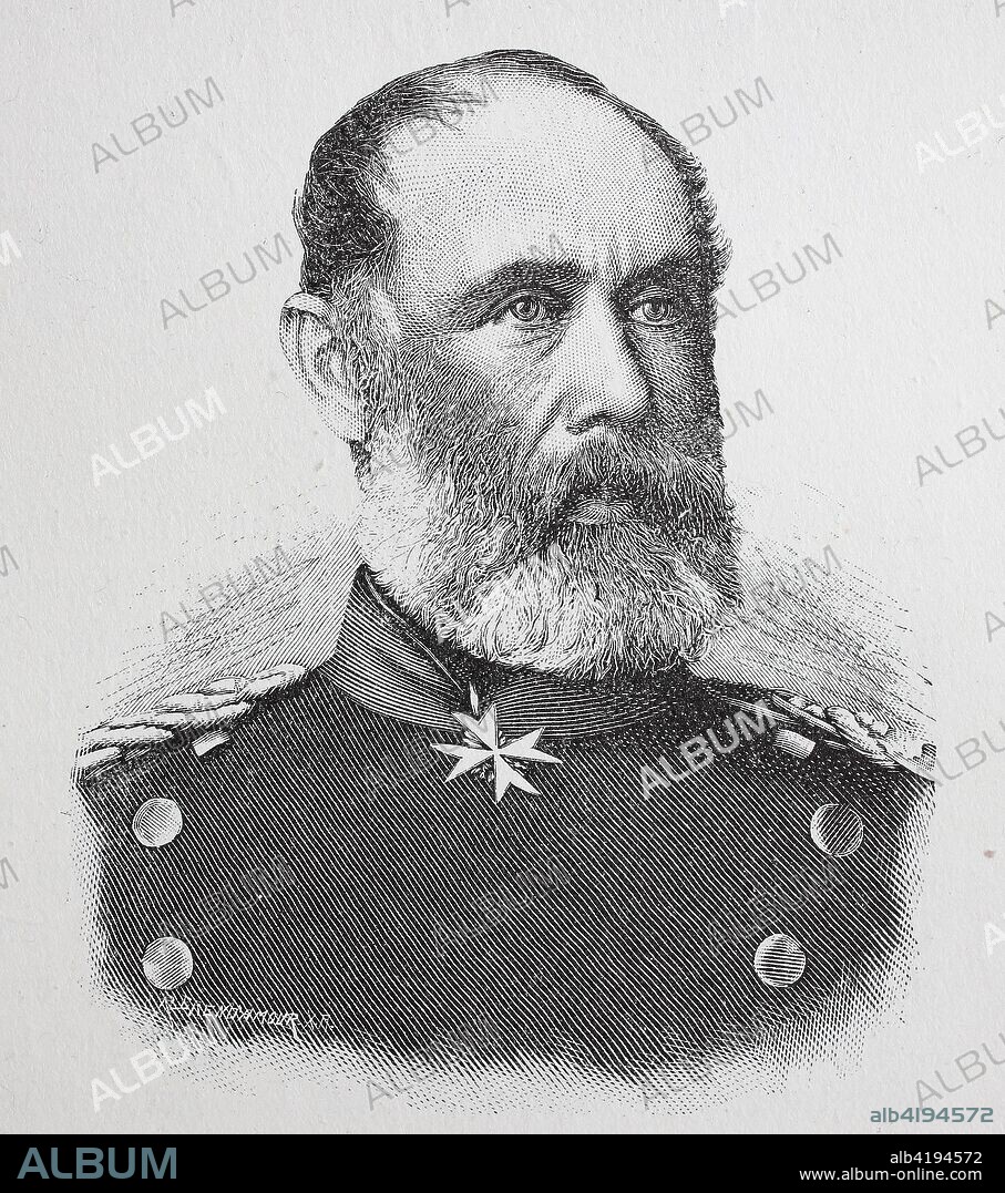 Adolf Hans Heinrich von Wittich, 1836 - 1906, was a Prussian colonel general with the rank of Field Marshal, Situation from the time of The Franco-Prussian War or Franco-German War,  Deutsch-Franzoesischer Krieg, 1870-1871, Reproduction of an original woodcut from the year 1885, digital improved.