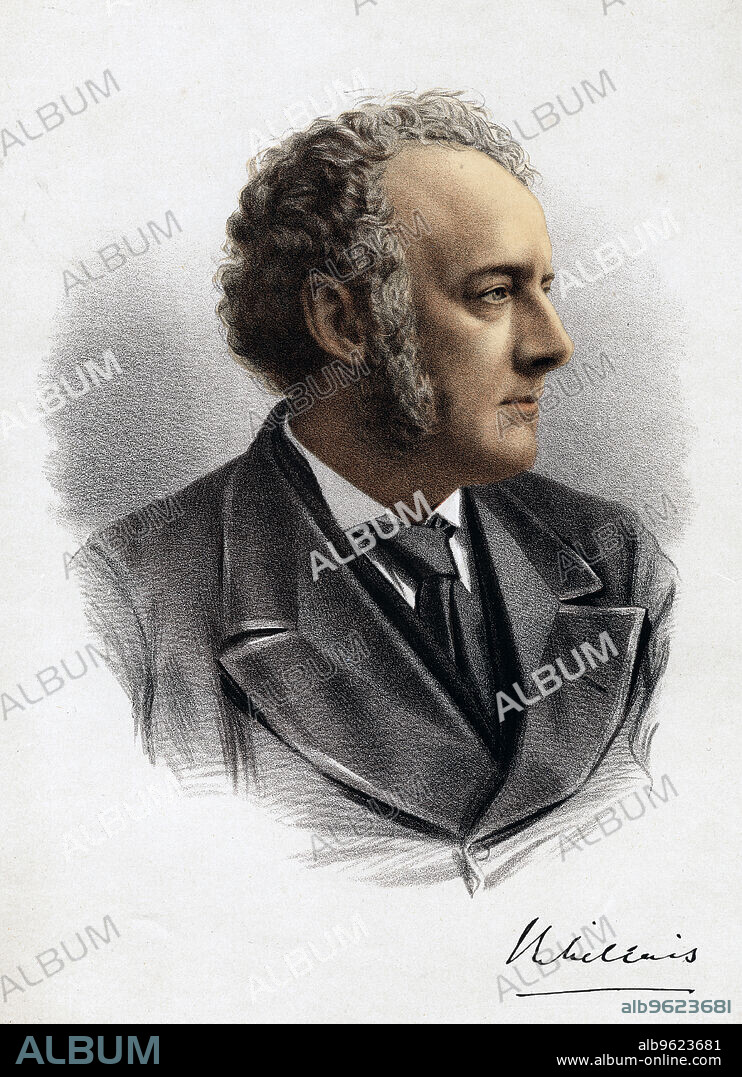 ANON. John Everett Millais, British Pre-Raphaelite painter, c1870. Millais (1829-1896)  was a founder member of the Pre-Raphaelite Brotherhood in 1848. After 1870 he painted mainly portraits and landscapes. He was elected President of the Royal Academy in 1896. From The Modern Portrait Gallery. (London c1880).