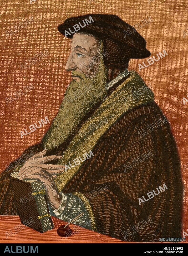 John Calvin (Jean Cauvin) (1509-1564) was an influential French theologian and pastor during the Protestant Reformation and the principal figure in the development of the system of Christian theology later called Calvinism. Originally trained as a humanist lawyer, he broke from the Roman Catholic Church around 1530. After religious tensions provoked a violent uprising against Protestants in France, Calvin fled to Basel, Switzerland, where he published the first edition of his seminal work Institutes of the Christian Religion in 1536. Calvin was influenced by the Augustinian tradition, which led him to expound the doctrine of predestination and the absolute sovereignty of God in salvation of the human soul from death and eternal damnation. Calvin's writing provided the seeds for the branch of theology that bears his name. The Reformed and Presbyterian churches, which look to Calvin as a chief expositor of their beliefs, have spread throughout the world.