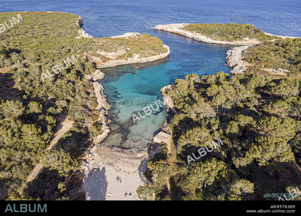Cala sa Nau, Felanitx, Mallorca, Balearic Islands, Spain.