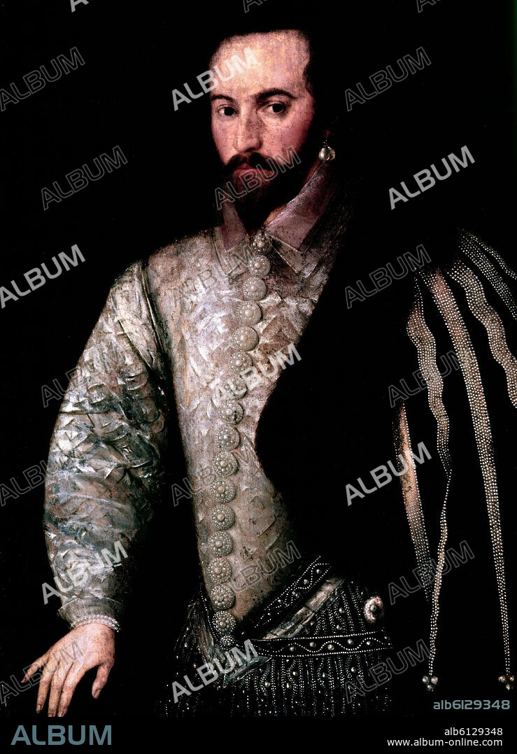 ANONIMO SIGLO XVI. Walter Raleigh (1554-1618), English aristocrat, politician, and explorer.
