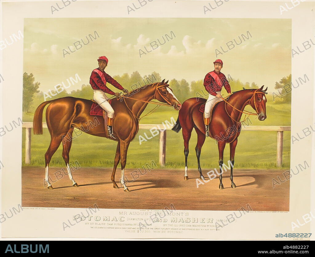 Charles L. Zellinsky, American, active from 1888, Potomac and Masher, 1891, Lithograph on paper, Overall: 19 7/8 x 27 15/16 in. (50.5 x 70.9 cm).