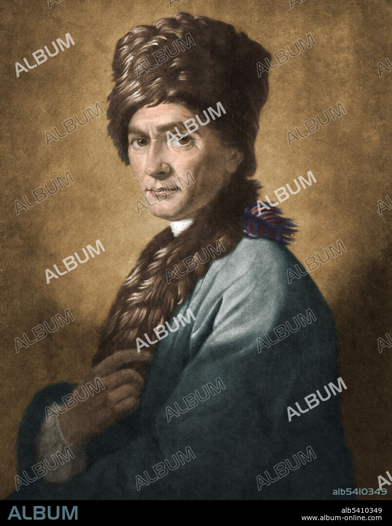 Jean-Jacques Rousseau (1712 - 1778) was an important Swiss philosopher, writer, and composer. His political philosophy influenced the progress of the Enlightenment and the French Revolution. Engraving by David Martin, undated (colour-enhanced).