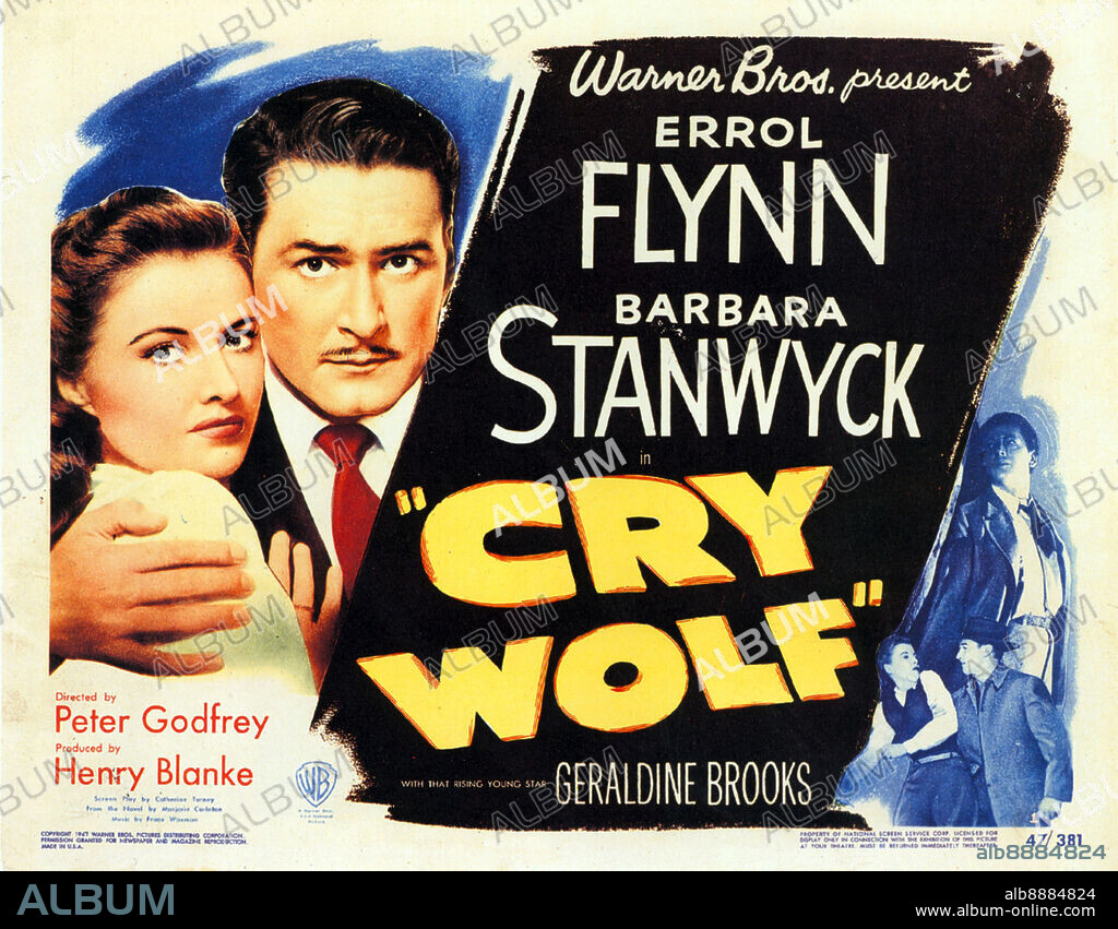 Poster of CRY WOLF, 1947, directed by PETER GODFREY. Copyright WARNER BROS/FIRST NATIONAL.