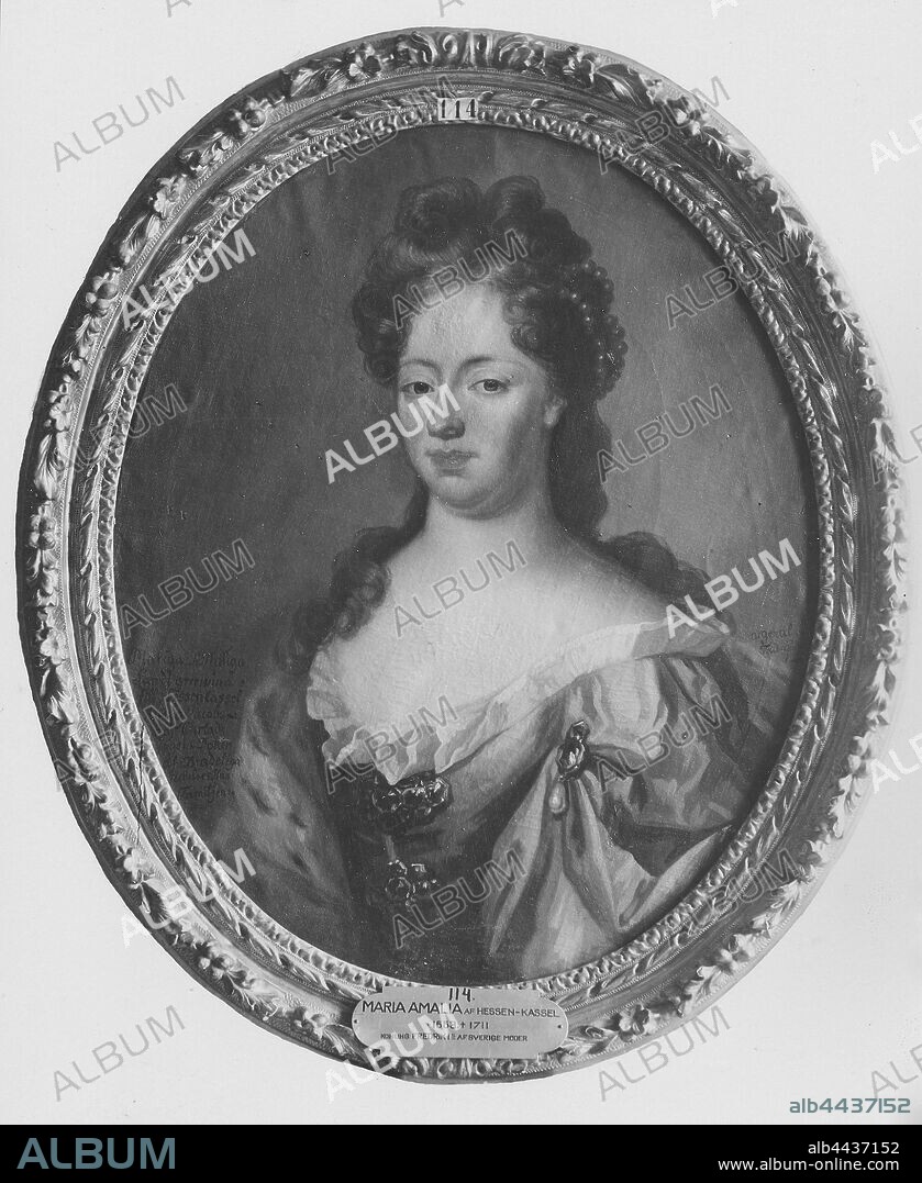 Maria Amalia, 1653-1711, Princess of Kurland Country Countess of Hessen-Kassel, painting, portrait, Maria Amalia of Courland, Oil on canvas, Height, 80 cm (31.4 inches), Width, 65 cm (25.5 inches).