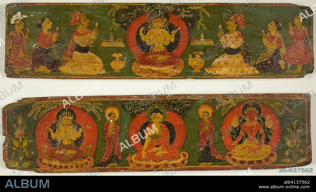 Pair of Buddhist Manuscript Covers. Nepal. Date: 1601-1700
