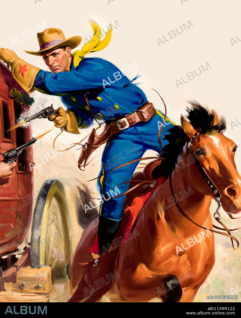 Rio Kid Western pulp cover, April 1950.    Art by George Rozen (1895-1974).