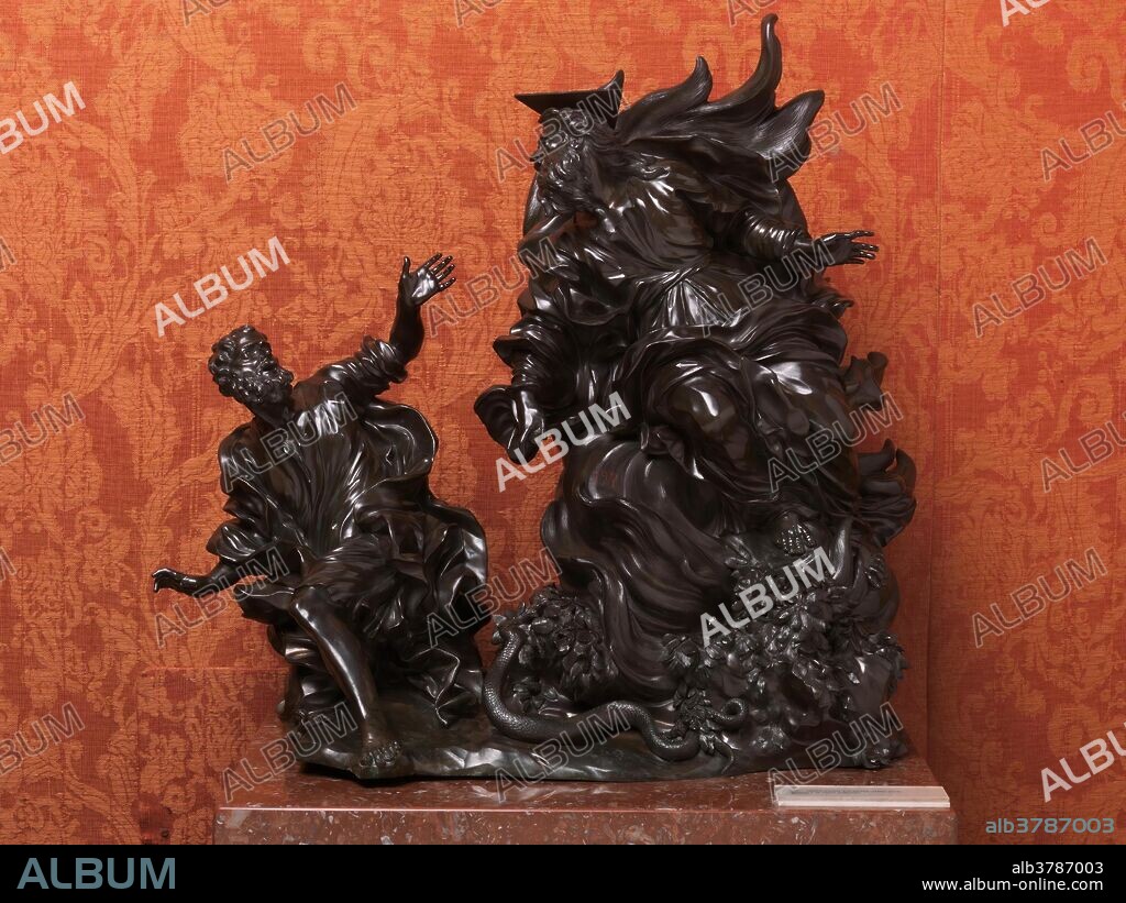 Giovanni Camillo Cateni / 'Moses and the burning Bush'. 1725. Bronze.