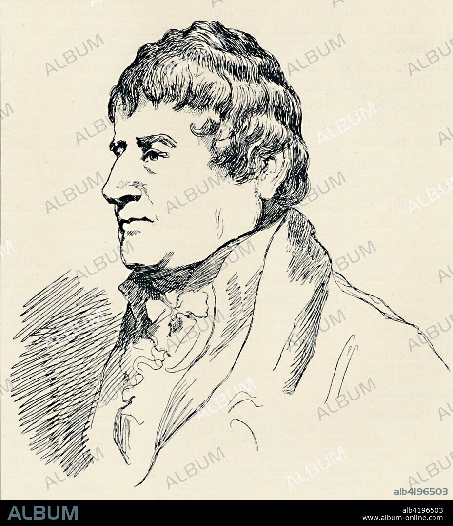 'Sir Charles Blagden (b, 1748, d. 1820)', 1907. Sir Charles Brian Blagden FRS (1748-1820), was a British physician and scientist. From The Life of Samuel Johnson, Vol. II by James Boswell. [Sir Isaac Pitman & Sons, Ltd., London, 1907].