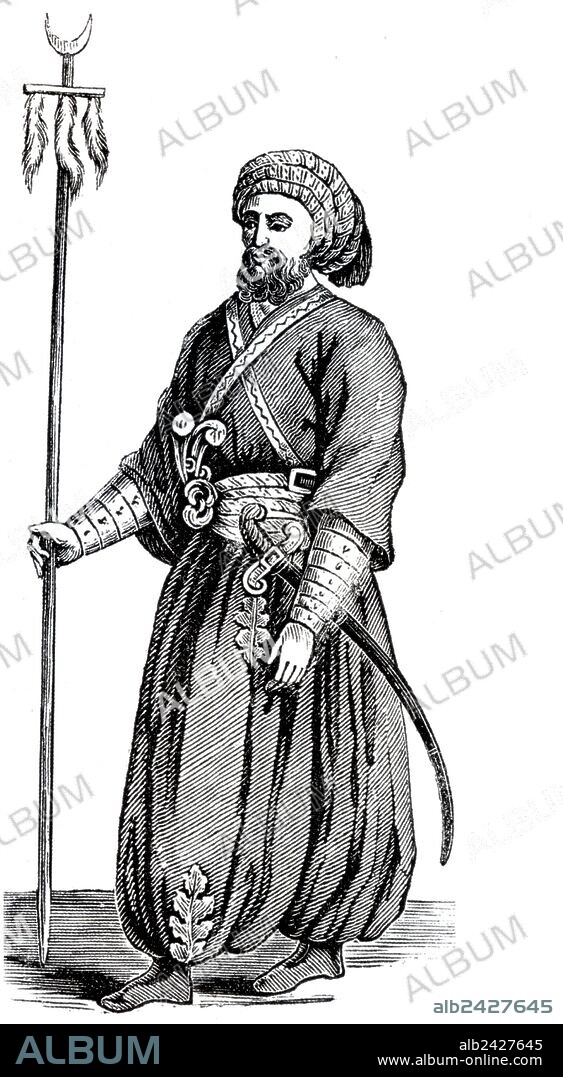 Ottoman Empire -A Pasha or pascha formerly bashaw a high rank in the Ottoman Empire political system typically granted to governors generals and dignitaries. As an honorary title Pasha in one of its various ranks is equivalent to the British title of Lord and was also one of the highest titles in pre-republican Egypt. There were three ranks of pashas: the first or highest class had the privilege of bearing a standard of three horse-tails the second of two and the third of one. Print XVIII century.