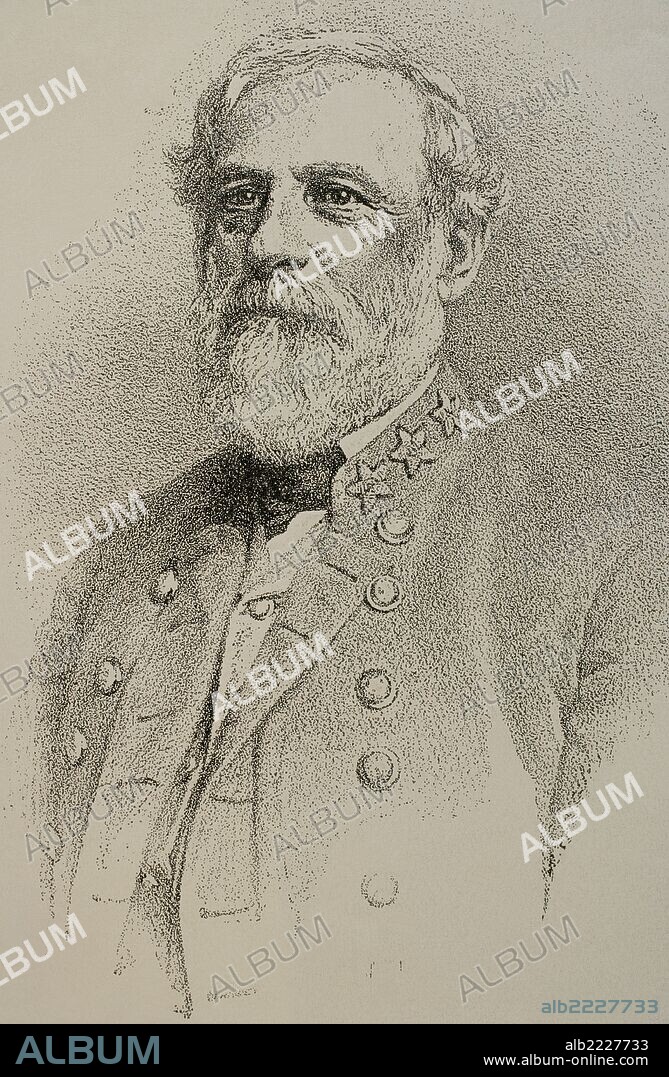 Robert E. Lee (1807-1870). American General. Engraving in The Universal History, 1892.