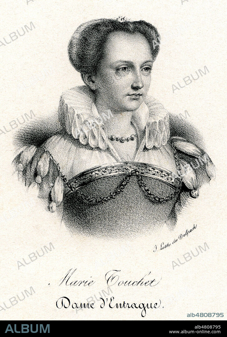 Marie TOUCHET (1549-1638) Dame d'Entrague. Lithographie de DELPECH vers 1850. Credit : Collection Jonas/Kharbine-Tapabor.