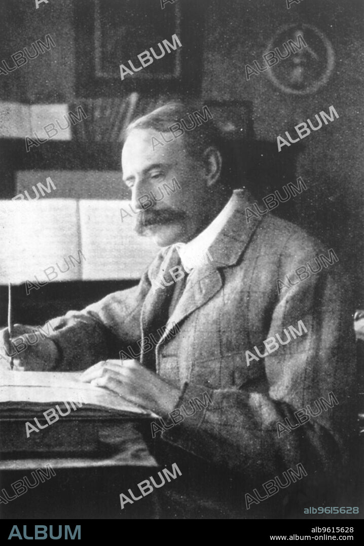 Sir Edward Elgar, (1857-1934), English composer, late 19th-early 20th century. Born at Broadheath near Worcester, Elgar was appointed Master of the King's Musick in 1924.