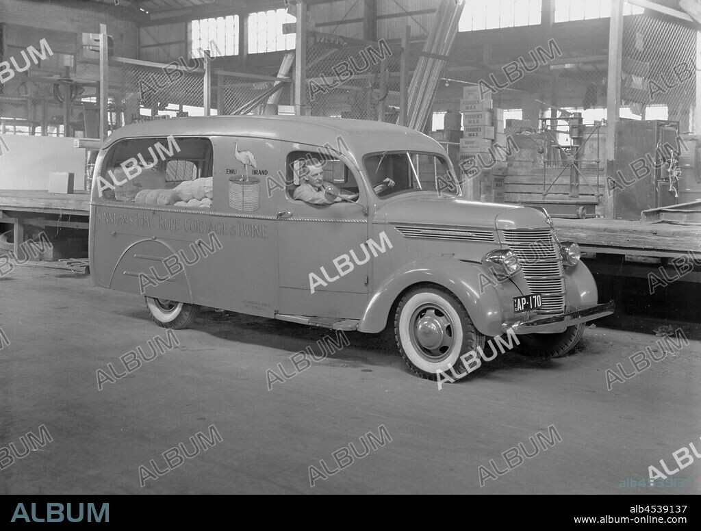 Negative - International Harvester D15 Motor Van, Kinnear & Sons, 1940, Alternative Name(s): Kinnear's Van, Delivery Van Part of a large collection of glass plate and film negatives, transparencies, photo albums, product catalogues, videos, motion picture films, company journals, advertisements and newspaper cuttings relating to the operations of the International Harvester Company and its subsidiaries in Australia. The International Harvester Company of America was.
