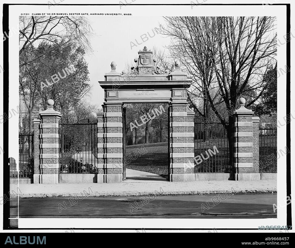 Class of '90 or Samuel Dexter Gate, Harvard University, Mass., between 1900 and 1906.