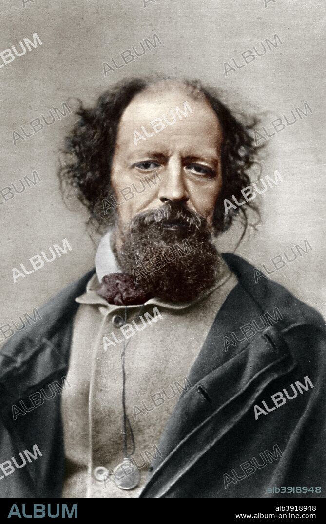 Alfred, Lord Tennyson, Poet Laureate of the United Kingdom, c1867. Tennyson (1809-1892) was born at Somersby, Lincolnshire. In 1850 he was appointed Poet Laureate and in 1884 was made a peer with the title of Baron Tennyson.