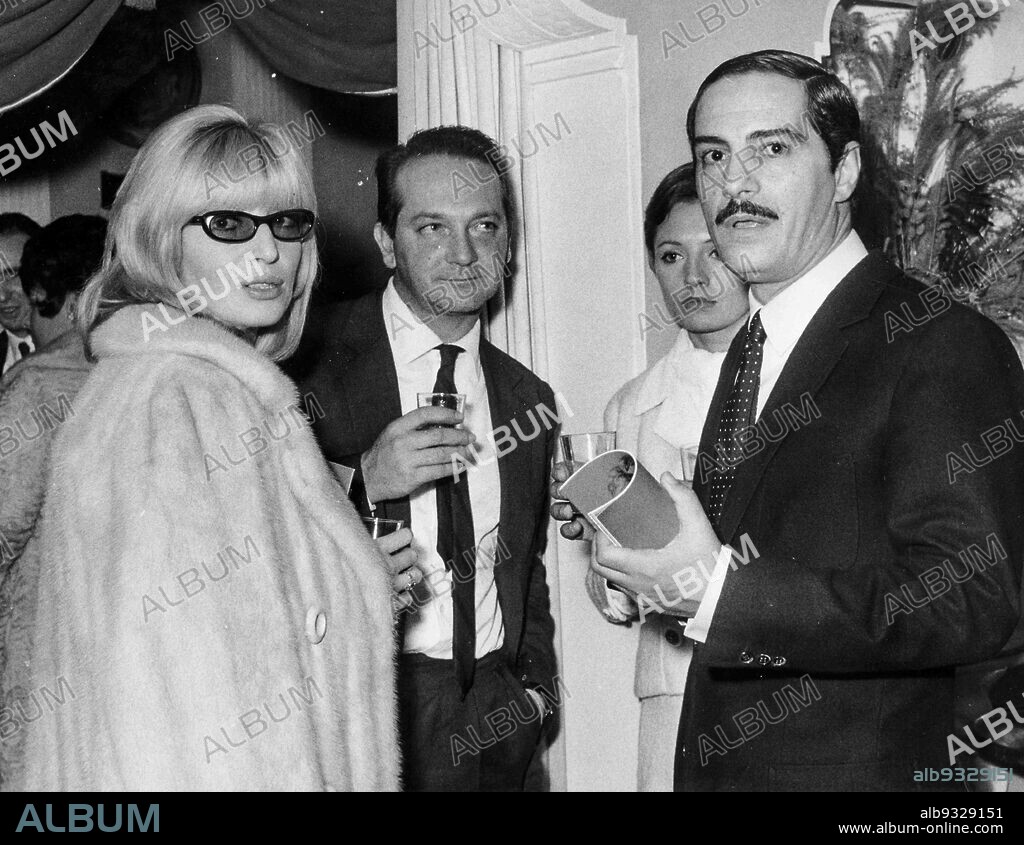 Monica Vitti, Pasquale Festa Campanile, Erminia Ferrari and Nino Manfredi, During The Premiere Of The Film Doctor Zivago, Rome, 1965.
