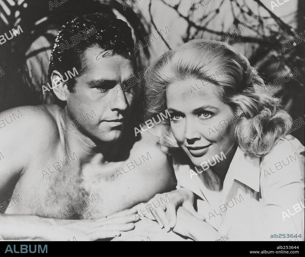 GORDON SCOTT and SARA SHANE in TARZAN'S GREATEST ADVENTURE, 1959, directed by JOHN GUILLERMIN. Copyright PARAMOUNT PICTURES.