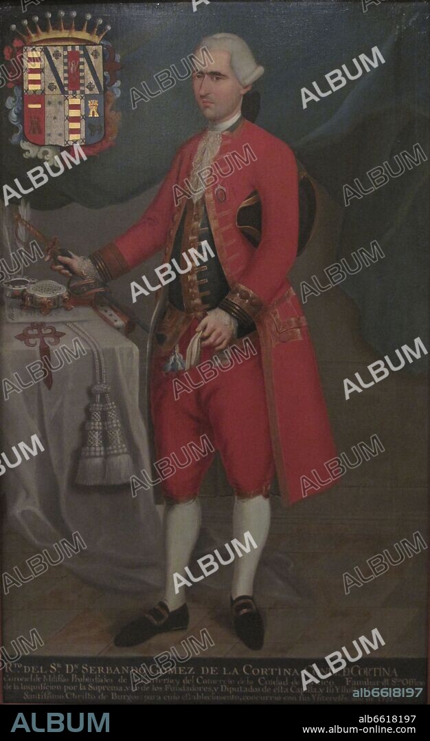 JOSE JOAQUIN ESQUIVEL (1751-1800). SERVANDO GOMEZ DE LA CORTINA CONDE DE LA CORTINA - 1781 - PINTURA BARROCA.