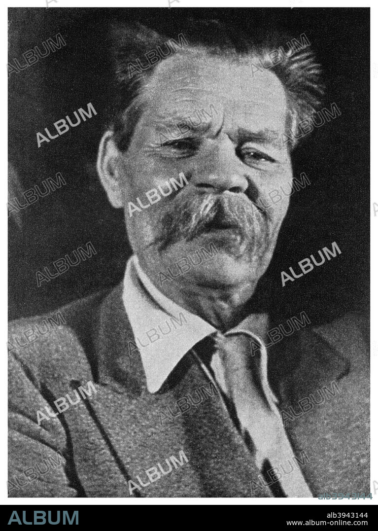 Maxim Gorky, Russian author, c1930 (1956). Gorky (1868-1936) was one of the pioneers of socialist realism in literature. A print from People, a volume about the origin and early history of many things, common and less common, essential and inessential, by Readers Union, the Grosvenor Press, London, 1956.