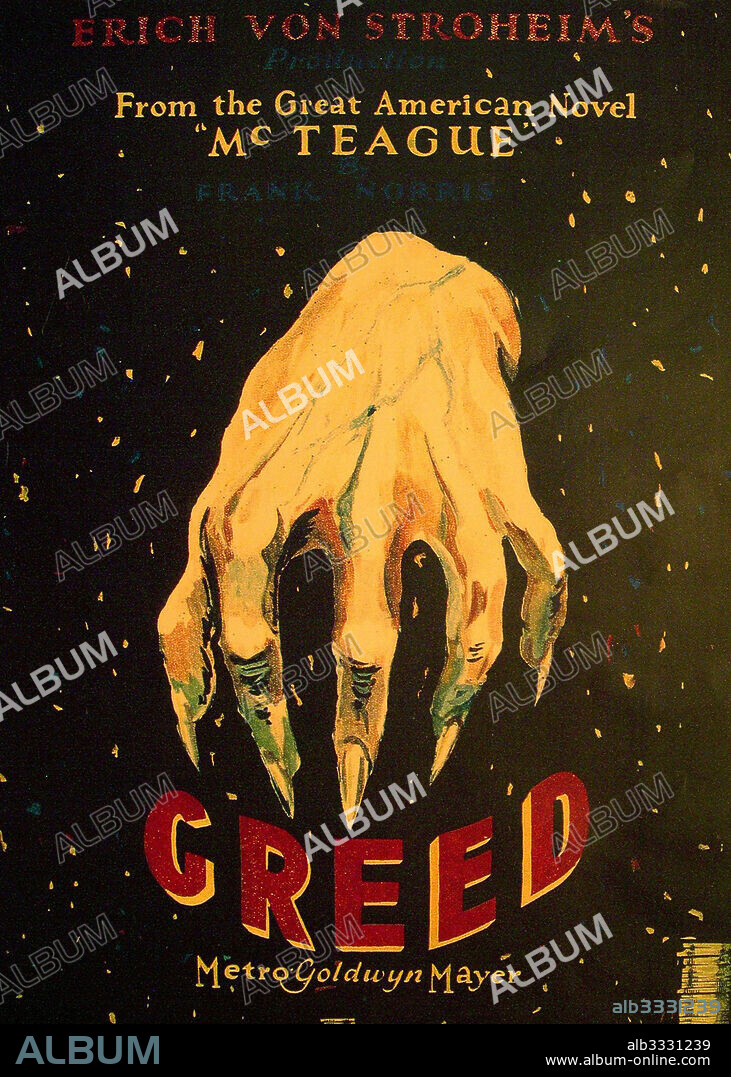 AVARICIA, 1924 (GREED), dirigida por ERICH VON STROHEIM. Copyright METRO GOLDWYN.